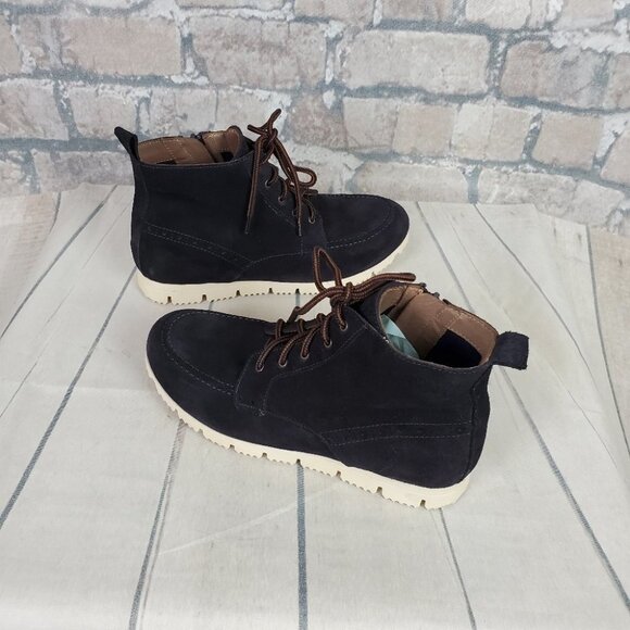 Massimo Dutti Botin Peil Serraje Azul Suede Boots Navy Lace  Up Size 39 - Picture 10 of 14